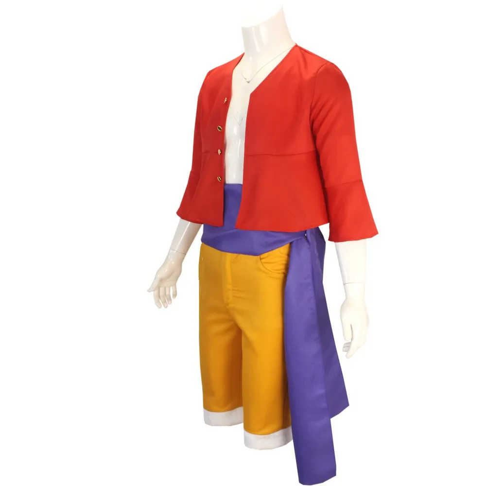 زي القرد D لوفي أنيمي: قطعة واحدة فانو كونتري أونيغاشيما كوسبلاي - أزياء تنكرية للملابس الرجالية