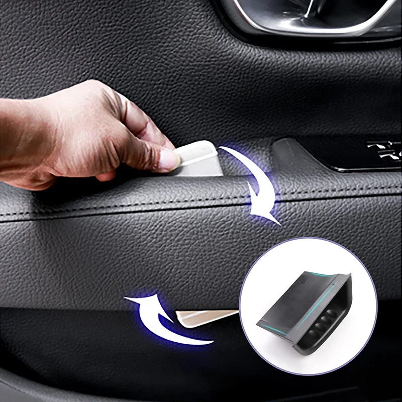

Car Front Door Storage Box Holder Cover Tray Decoration Trim For Volvo S90 2017-2021 Organizer Container Interior Accessories