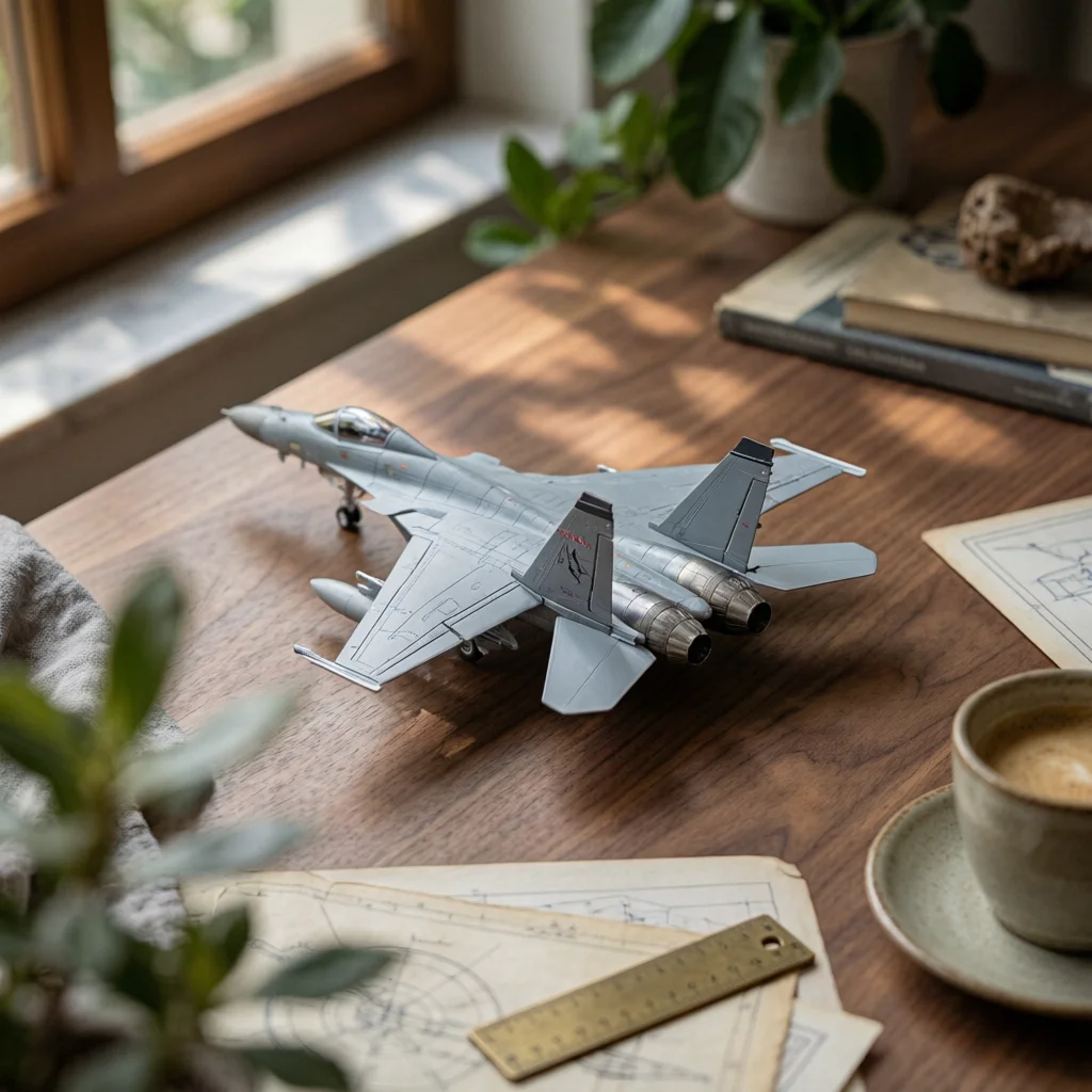 J-15 Model Aircraft 1:32 Scale Metal Fighter Jet Model Mounted Diecast-Style for Aviation Enthusiasts, Office Decor, Bookshelf