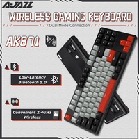 Ajazz AK871 TKL Wireless Gaming Mechanical Keyboard 87 Keys Hot-Swappable Bluetooth Keyboard PBT Keycaps for Game Laptop Pc