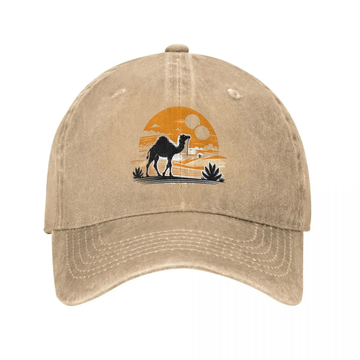 Desert Camels Men Women Baseball Cap Off Road Vehicle Racing Distressed Washed Hats Cap Fashion Outdoor Workouts Headwear