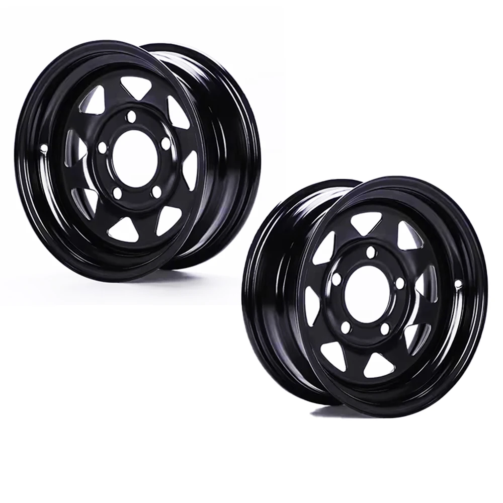 1 Pcs 13 Inch X 4.5J Black Spoke Trailer Rim 5 -114.3 Car Bolt Pattern Caravan Boat RV Parts Accessories Car Tools