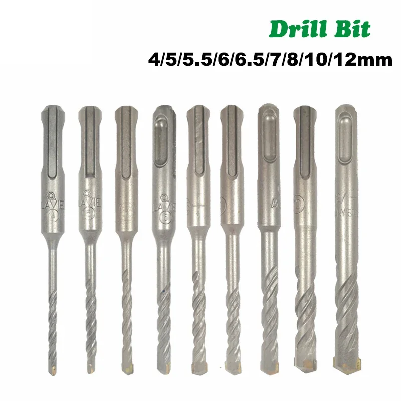 

9 шт./компл., электрический молоток SDS Plus, набор сверл 110 мм, бетонная стена, кирпичный блок, кладка, кольцевая пила, сверление 4 мм, 5 мм, 6 мм