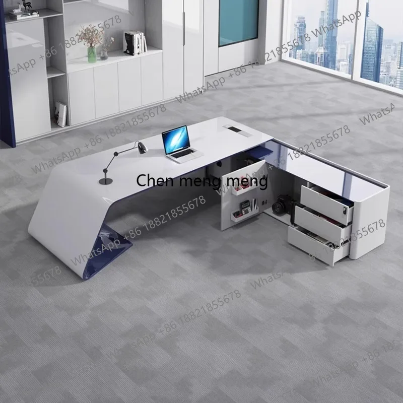 

Modern Corner Executive Desk Work White Corner Study Executive Desk Organizer Computer Mesa Escriotorio Office Table Desk
