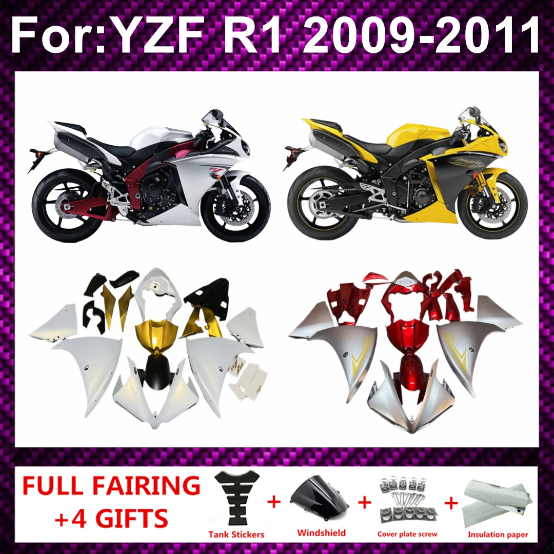 

Комплект обтекателей из АБС-пластика, литые обтекатели кузова, обвесы для R1 YZF1000 YZF-R1 2009 2010 2011 zxmt