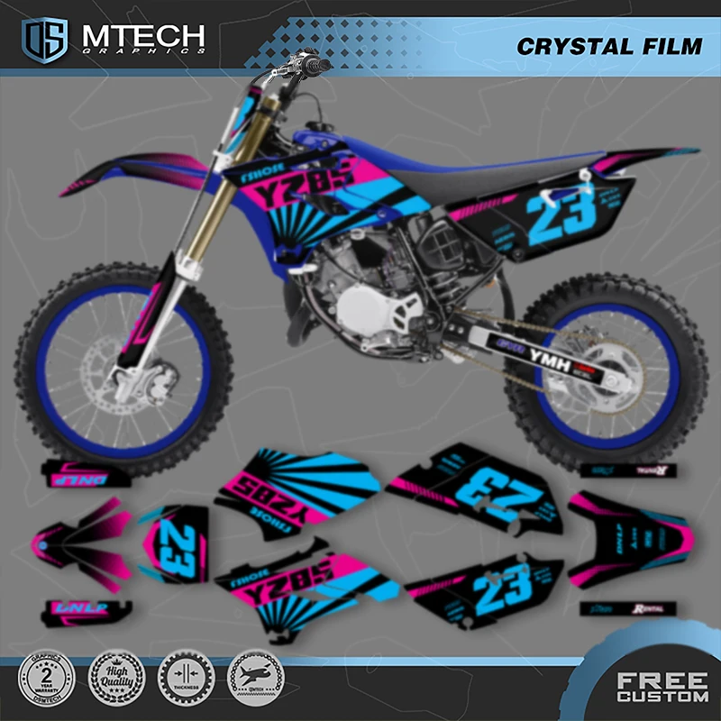 

DSMTECH Motorcycle Decals Sticker kits Graphics Full Background For YAMAHA YZ85 YZ 85 2015 2016 2017 2018 2019-21 YZ-85 009
