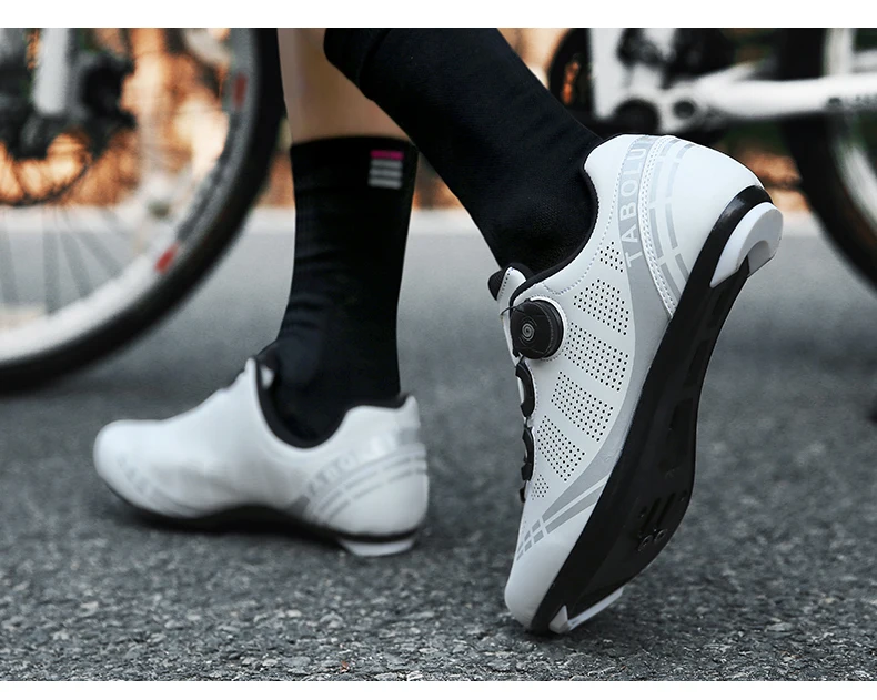 Chaussures de cyclisme unisexes non verrouillables, respirantes, à crampons professionnels SPD, chaussures plates pour vélo de route, pointure 36-45