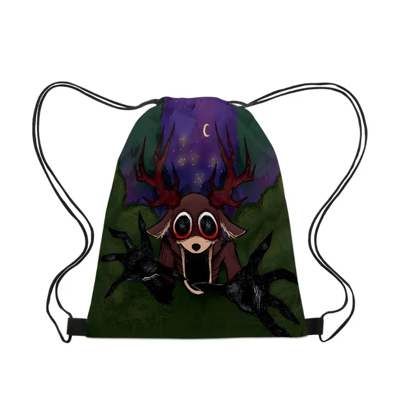 حقيبة Roblox 99 Nights in The Forest المحمولة برباط جيب برباط حقائب متنوعة حقيبة ظهر مدرسية للسفر