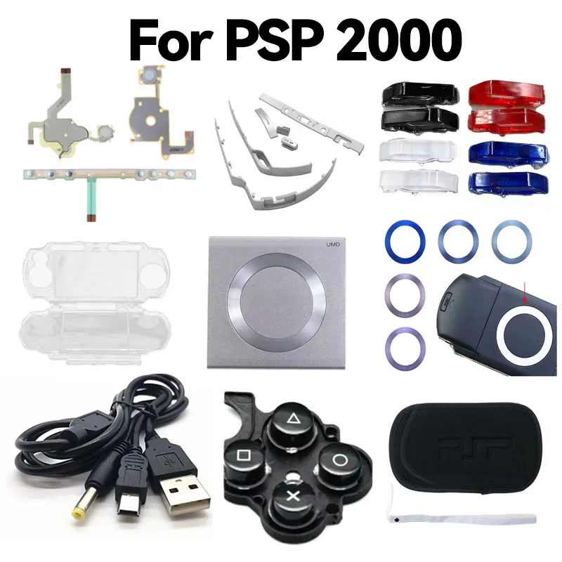 Para PSP2000 universal L Key R botón de disparo Pad cable de carga adhesivo conductor para piezas de repuesto y reparación PSP2000