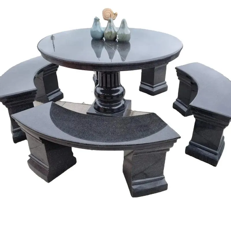 for Landscape stone marble or granite garden table with garden bench/chair