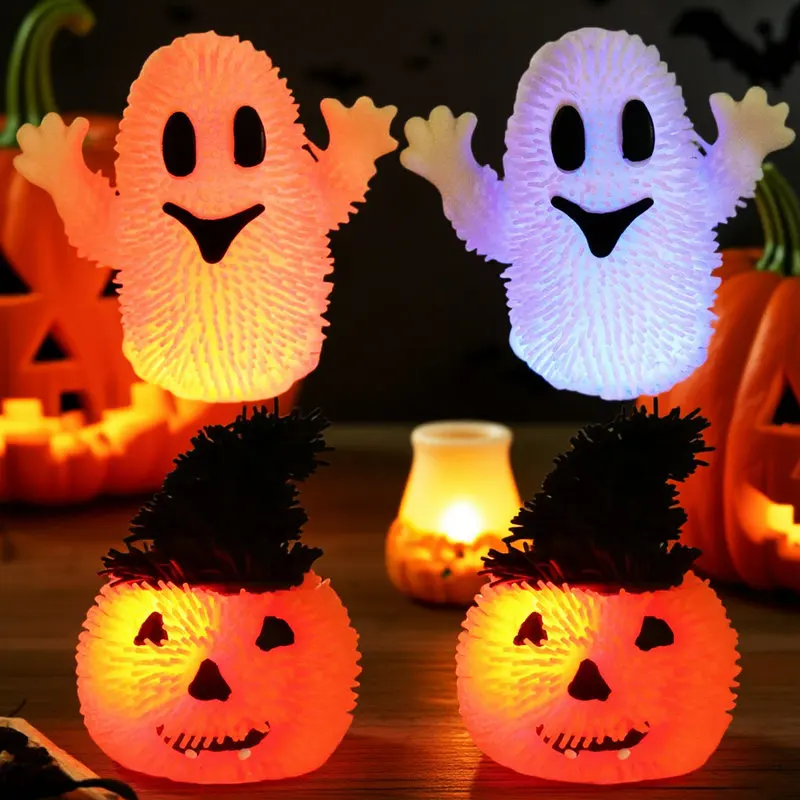 Jouets extensibles citrouille fantôme d'halloween pour enfants, jouets polyvalents anti-Stress à presser, jeu créatif à presser