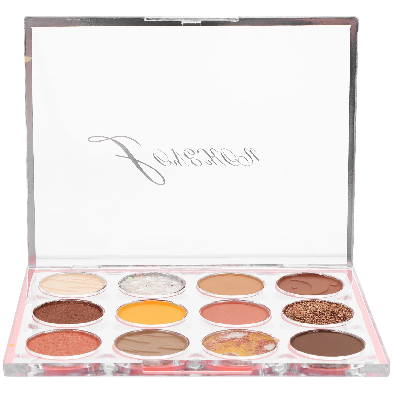 12 グリッドアイシャドウパレット軽量で耐久性のあるアイシャドウプレートパーティーナイトクラブアイメイクスパークルグリッター