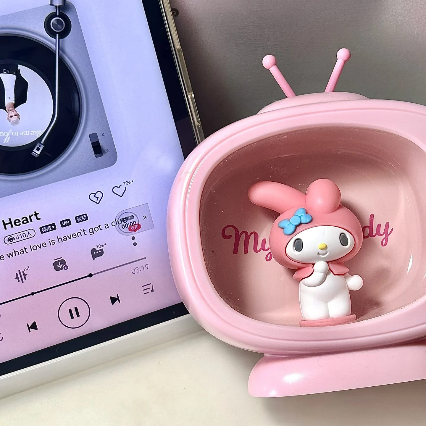 Original MINISO Sanrio Ornament Night Light Hello Kitty Kawaii Room Decoration Girls Gift