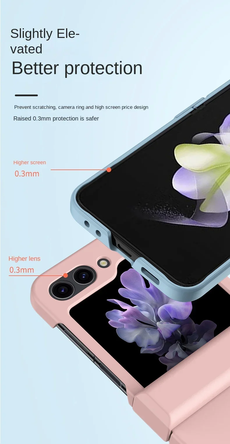 Hartschalen-Handyhülle mit Hautgefühl für Samsung Galaxy Z Flip 8 7 6 5 4 3 Flip6 Flip5 Flip4 Flip7 Scharnierschutz Stoßfeste Abdeckung – Detail 8