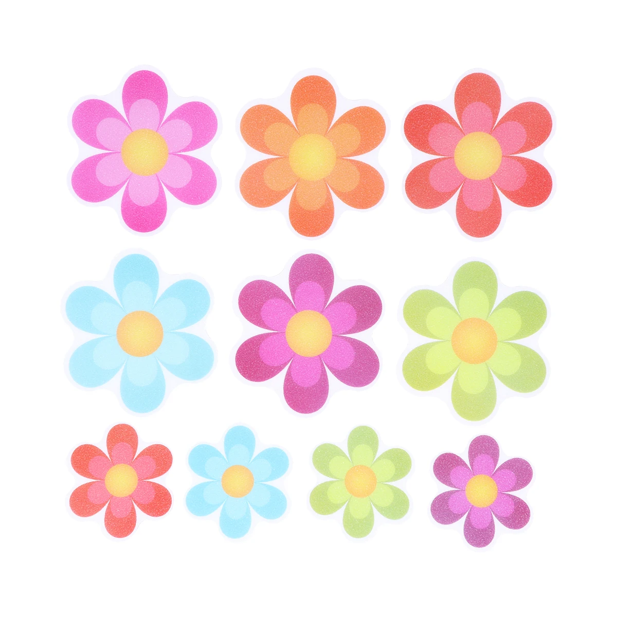 

10pcs Anti-slip Stickers for Bath Shower Tub Bathroom Floor Non-slip Decals Kids Flower Design Waterproof Adhesive Bathtub Skid