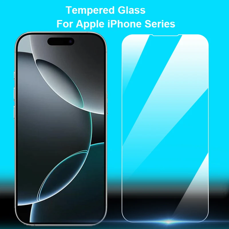 For Apple iPhone 16 16E 15 14 12 13  Plus SE mini Pro Max Tempered Glass 9H 2.5D Premium Screen Protector Protection Film
