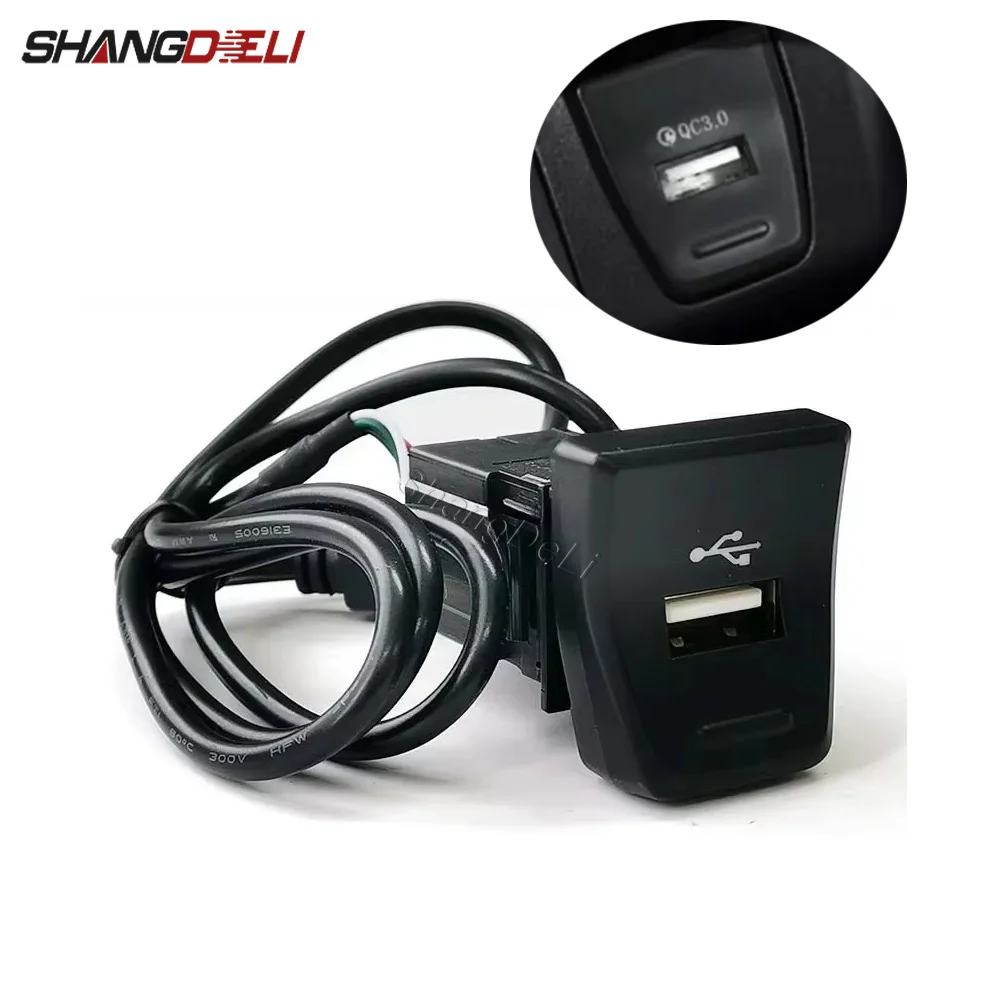 USB Audio Input Cable Adapter U Flash Disk Radio Socket Interface Fit For Toyota RAV4 2020 Car Accessory