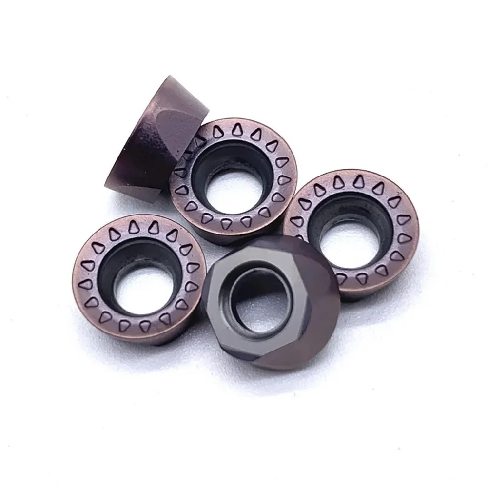 Wrench Blade Turning Tool Holder 10pcs Turning Insert Alloy Steel Cemented Carbide RPMT10T3MOE VP15TF 100% Brand New