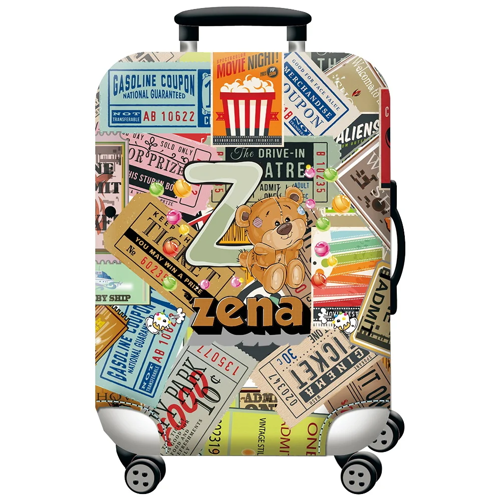 شخصية مخصصة اسم صندوق عربة جديد سميكة غطاء غبار مرن 18-32 بوصة مناسبة الأمتعة يغطي إكسسوارات السفر #4