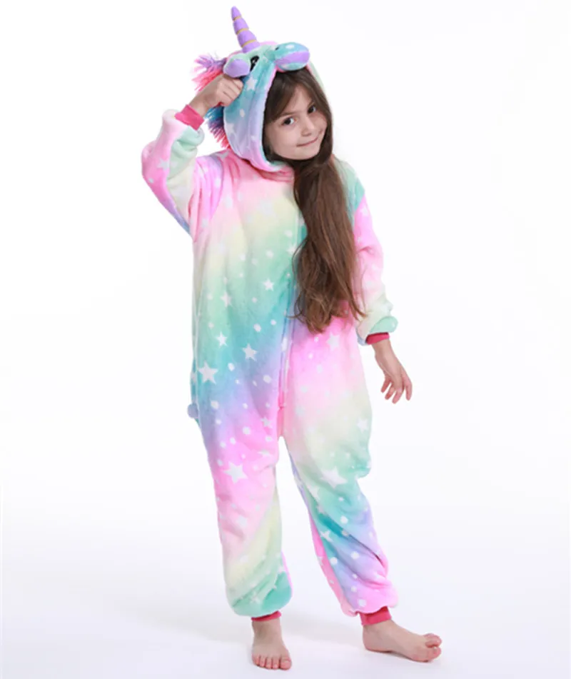 Kids Pijamas Shark Kigurumi Parenting Animal  Onesie Unicorn Sleepwear Bodysuits Adult Full Body Jumpsuits Winter Flannel