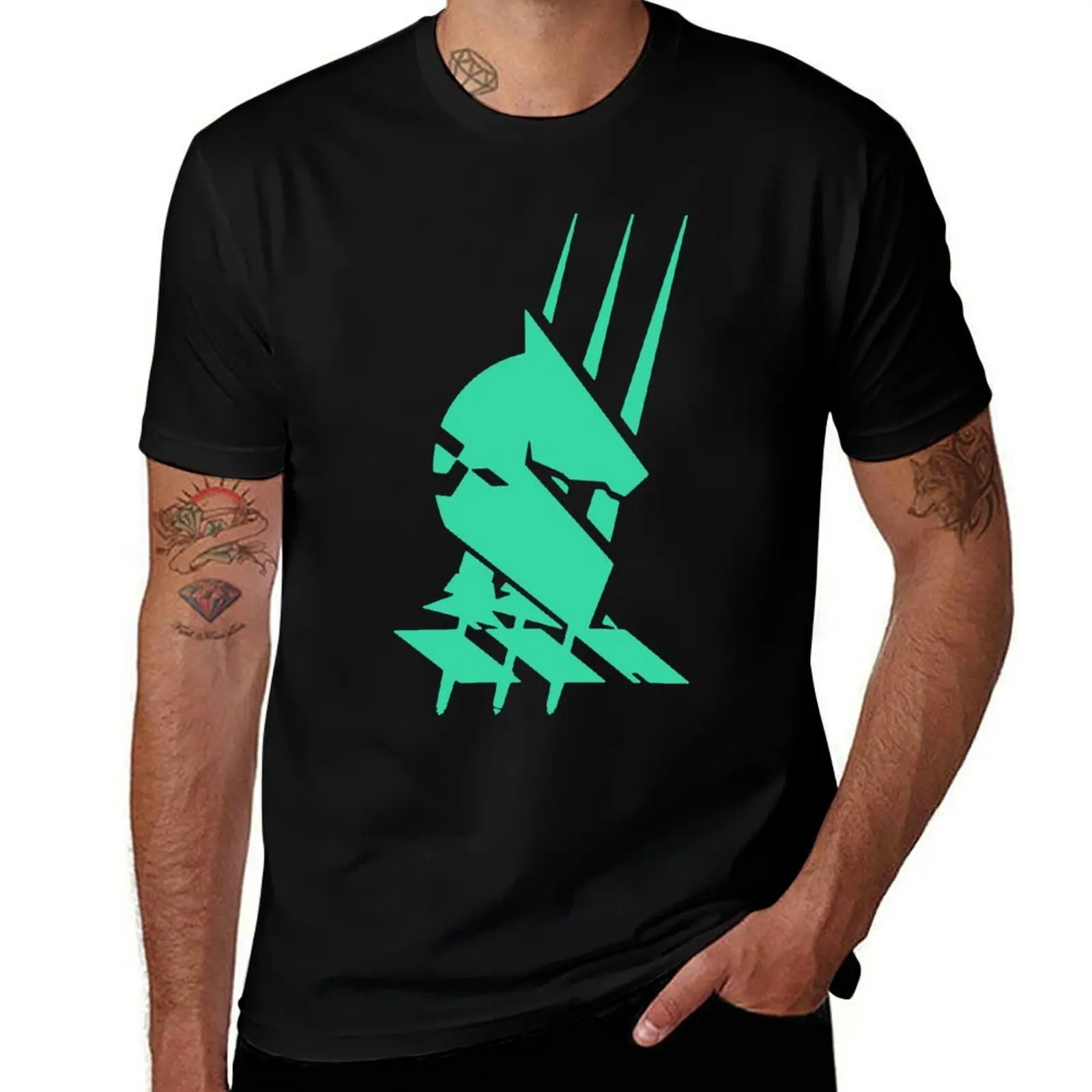 

Arknights - Kazimierz Logo (green) T-Shirt T-shirts man blue lock Luxury man men workout shirt