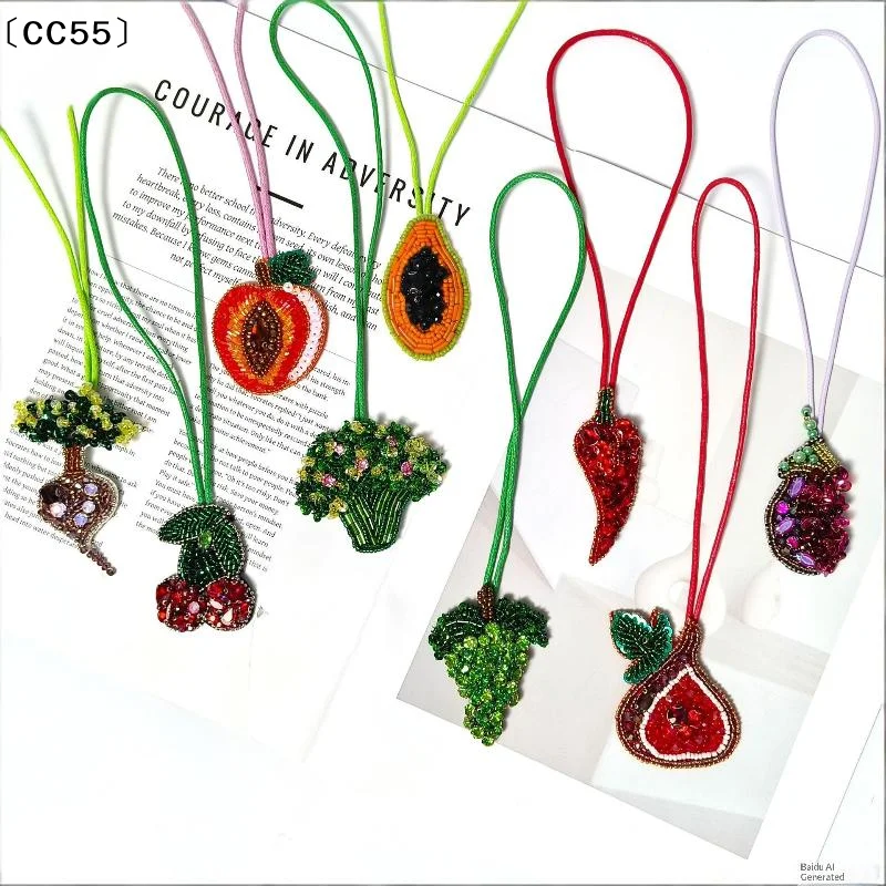 

3D Rhinestone Beaded Sequin Bead Summer Fruit Series Rope Patches Crystal Bag Patch Beading Applique Patch〔CC55〕