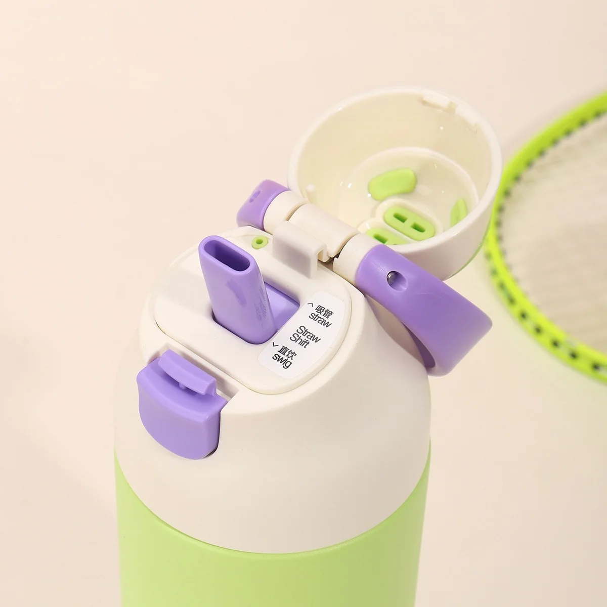 Vacuum Flasks Kitchen,Dining & Bar New high-looking macaron color fruit straw cup 304 stainless steel thermos cup outdoor pot