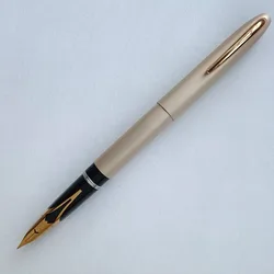 Limited Edition Luxury Japan CREST Brushed Aluminum Fountain Pen Iridium F 0.5mm Nib Writing Office Supplies Office Stationery