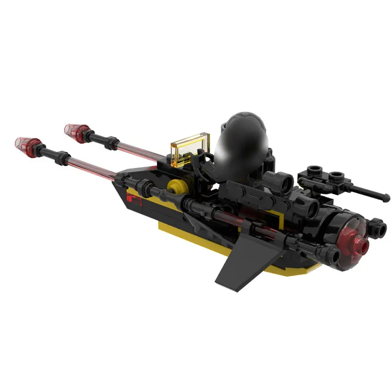 58PCS MOC-217910  Classic Space Spaceship "Blacktron Predator" Spaceship Building Block Model Toys Festival Children Gifts