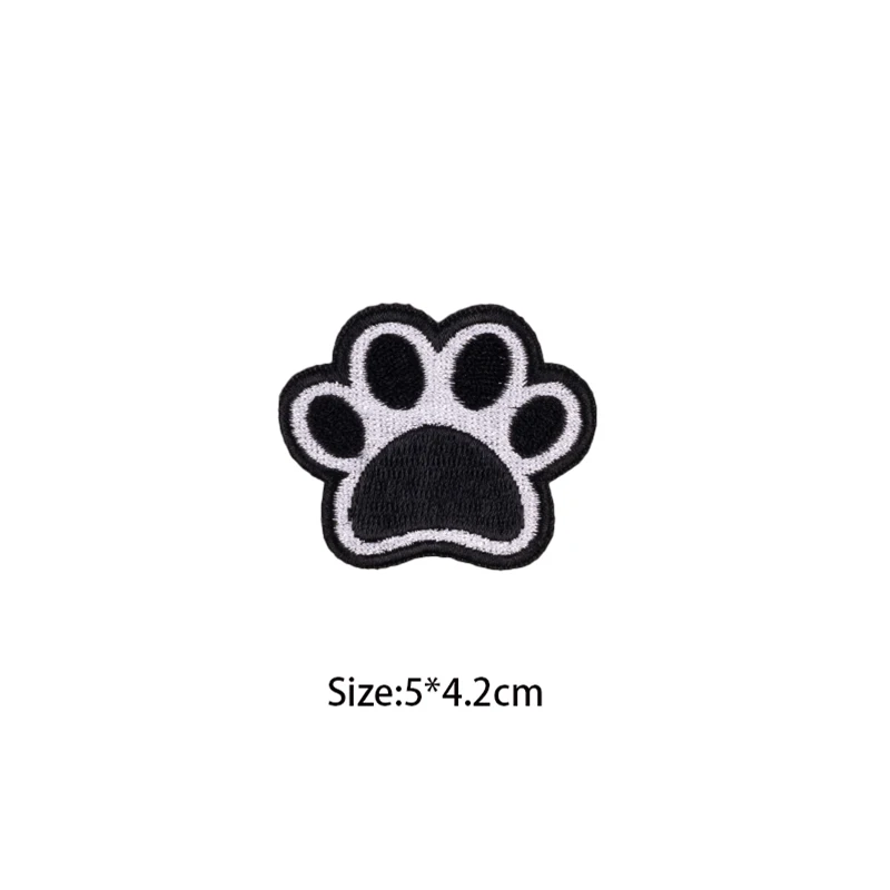 Pet Puppy Embroidery Patches Iron on Corgi Husky For Clothing Stickers DIY Sewing Cute Dog Paw Badges for Kid\'s Clothes Applique