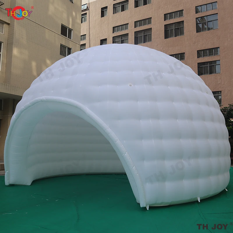 Tenda da golf semi gonfiabile in materiale Oxford per esterni con luci a LED Tenda gonfiabile bianca per cupola igloo