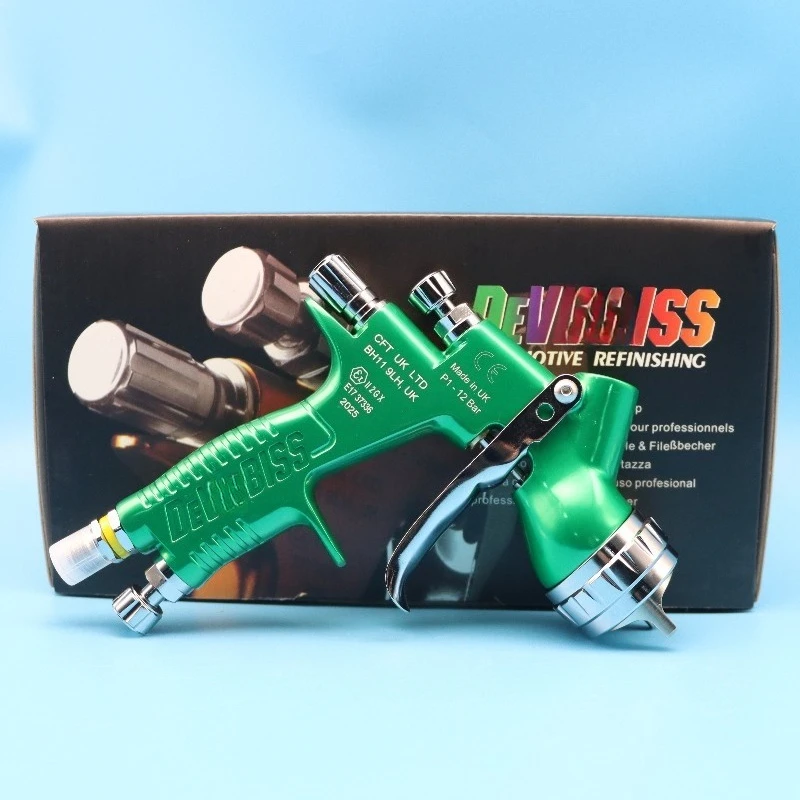 GTl Pro Green Carving Spray Gun TE20/1.3mm Nozzle 600ml Cup Is Used for Car Spraying in House Decoration for DEVILBLS