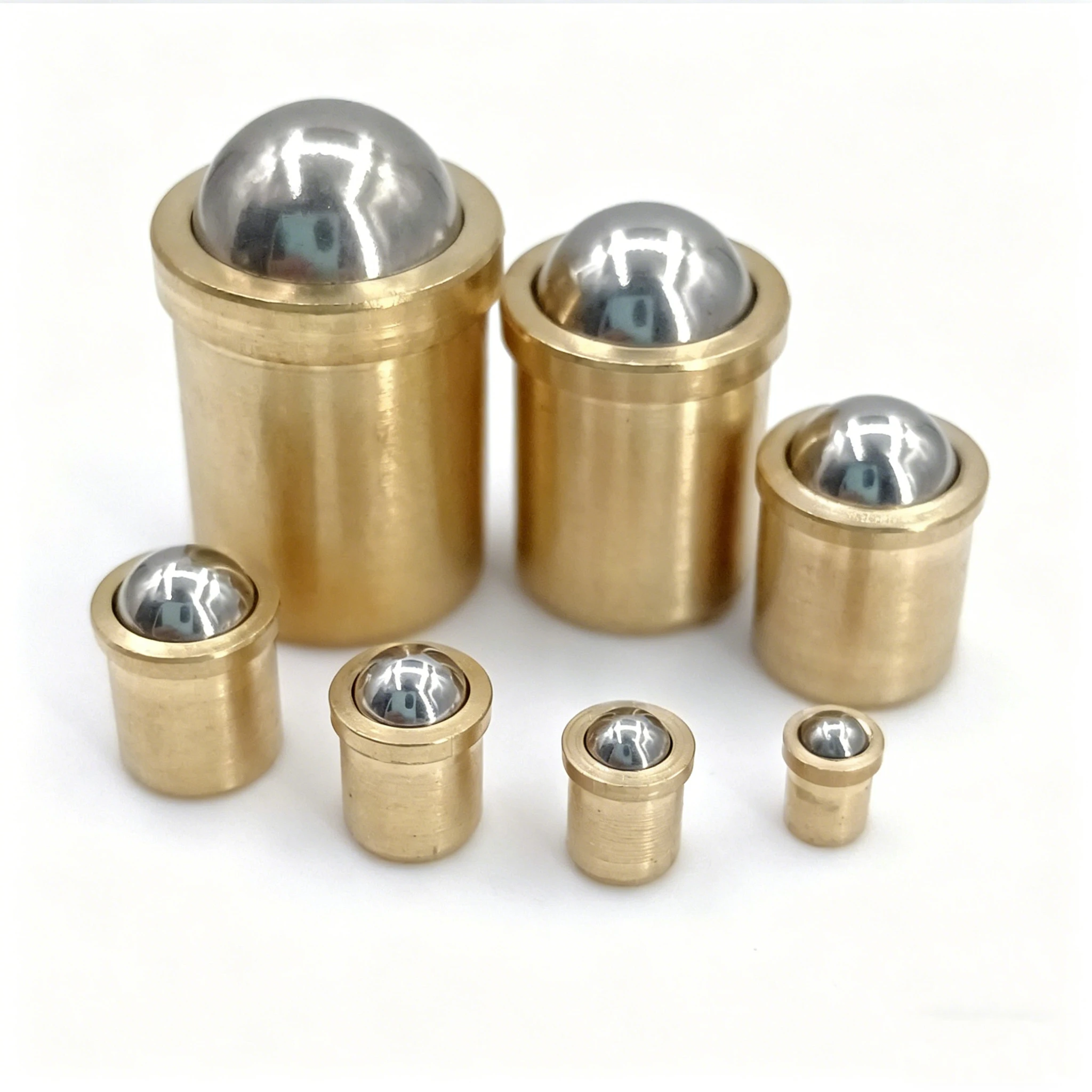50Pcs 304 Stainless Steel Brass Ball Spring Plunger 2mm 3mm 4mm 5mm 6mm 8mm 10mm Push Fit Locating Plungers Bolts