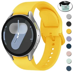 Silicone Strap for Samsung Galaxy Watch 7 6 5 4 FE 40mm 44mm/5 pro 45mm One-Click Watch6 Classic 43 47mm Original Sport Band