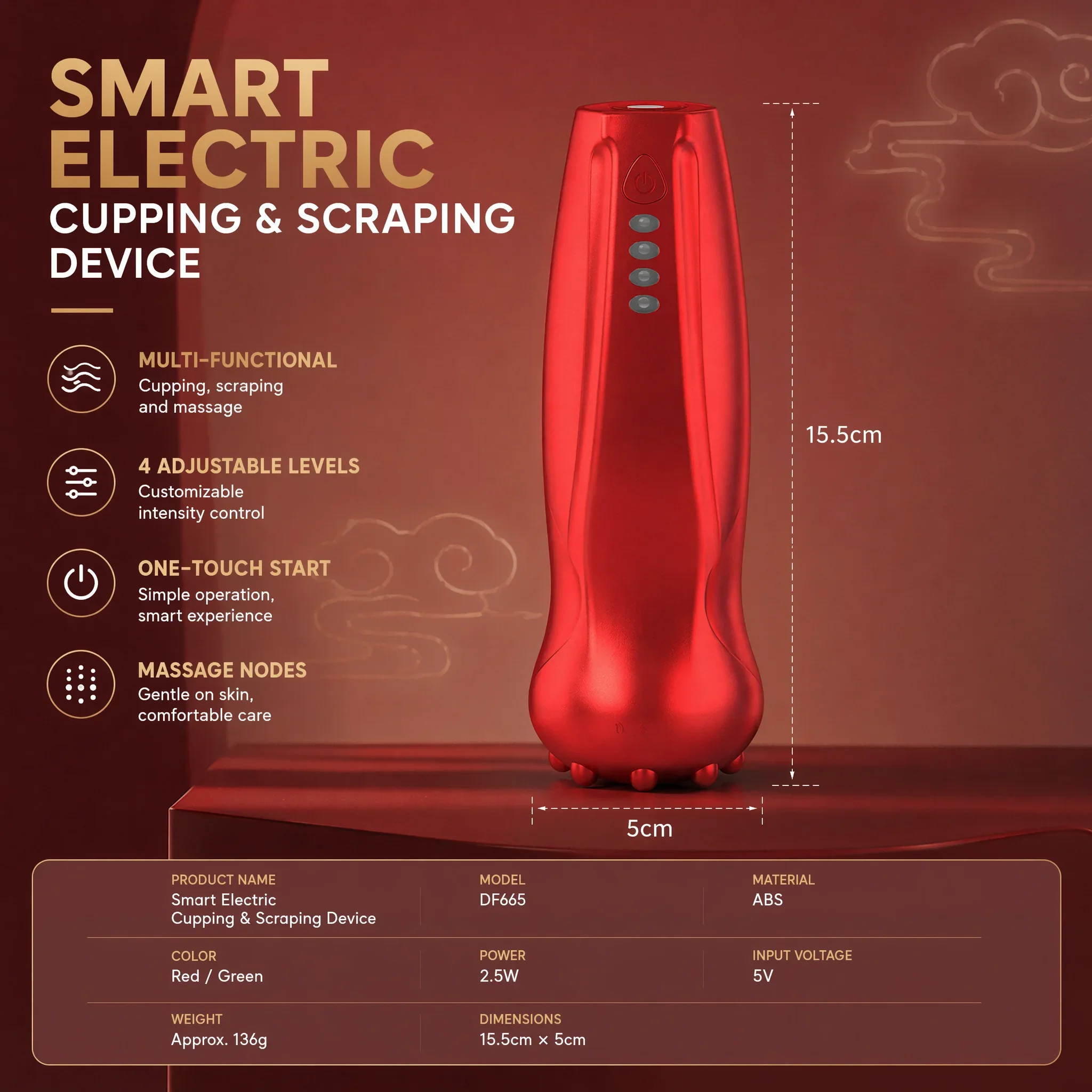 Electric Cupping Massage Instrument Vacuum Chinese Medical Suction Cup Anti Cellulite Meridian Cans Body Scraping Jars Massager