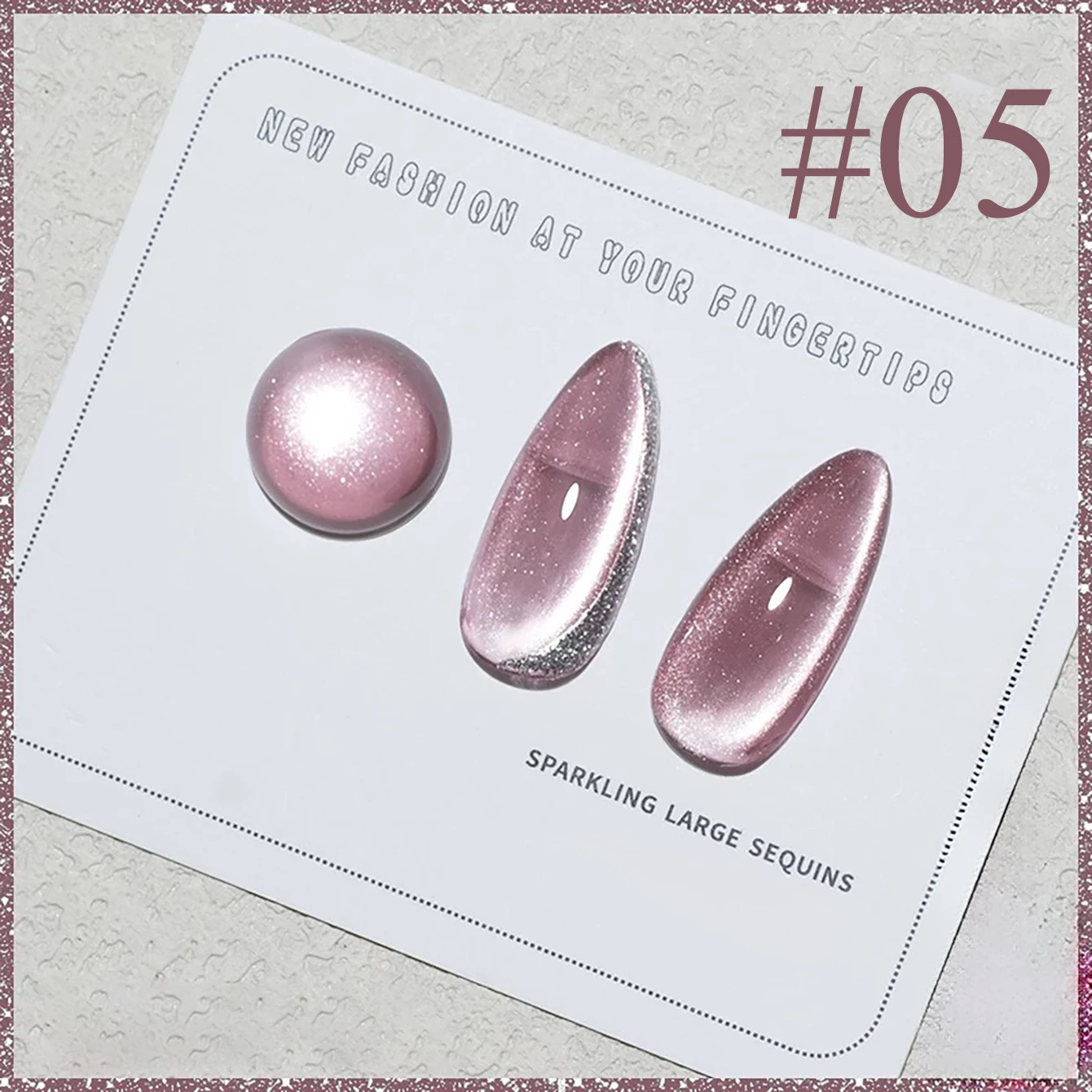 1 قطعة WS الخريف الشتاء الأظافر الجليد الشفاف الوردي الأرجواني الزجاج حبة القط العين هلام مسمار البولندية مسمار الفن شعبية تبييض مسمار الفن #5