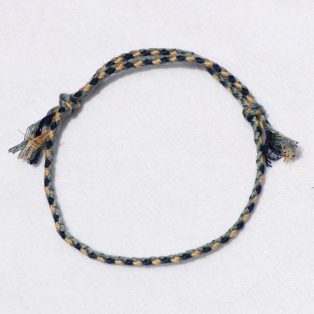 Einfarbiges Geflochtenes Baumwollseil-Armband für Männer, Retro Tibetisches Handgefertigtes Mehrschichtiges Armband für Frauen, Modisches Schmuckzubehör – Detail 30
