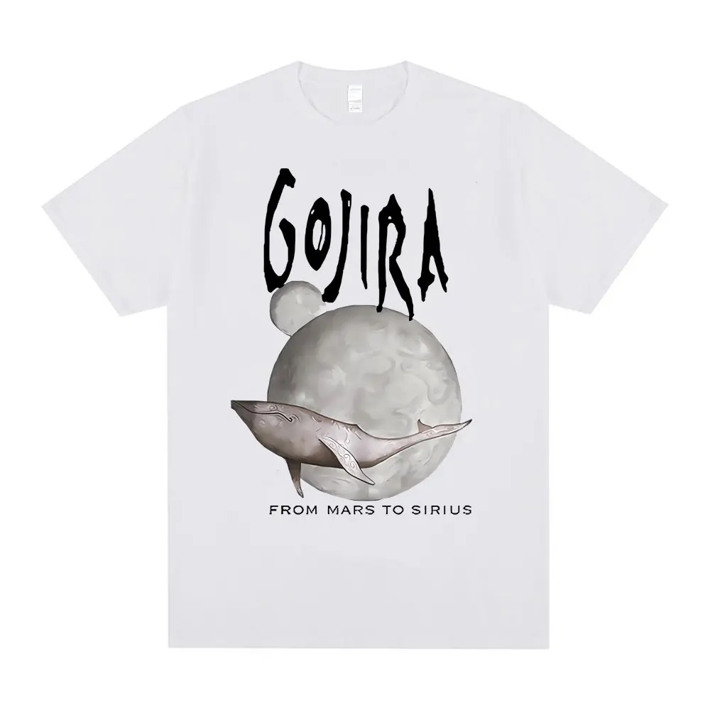 Rock Metal Band Gojira From Mars To Sirius Flying Whales Music Album Graphics T Shirt Men Women 90s Vintage Gothic Punk T-shirts