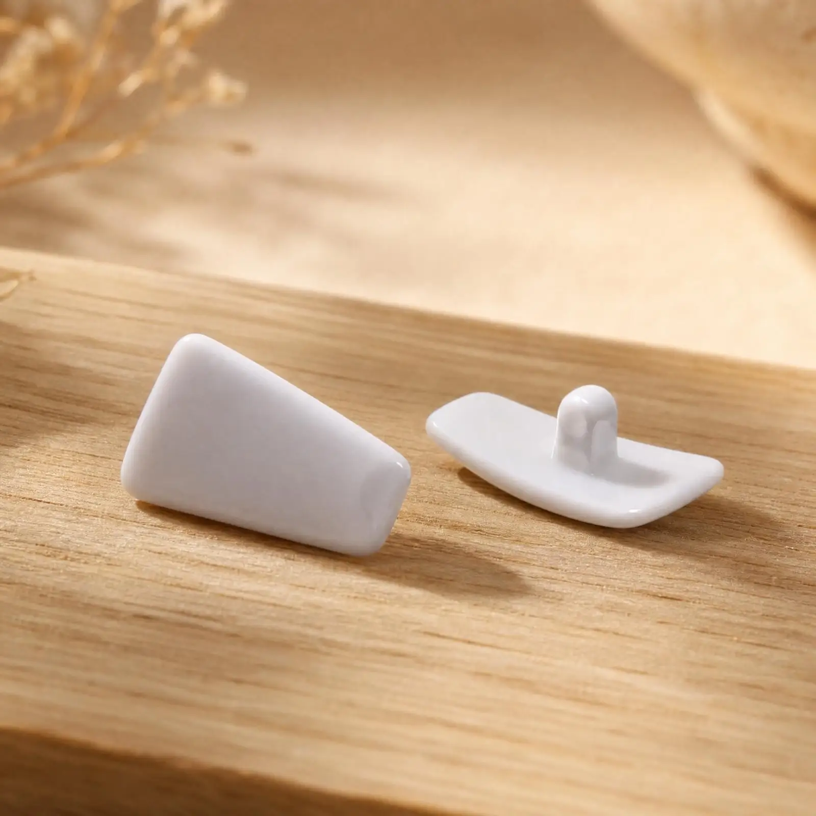 Ceramic Eyeglass Nose Pads Replacement Hardware Smooth Glide Surface for Standard Push in Frames