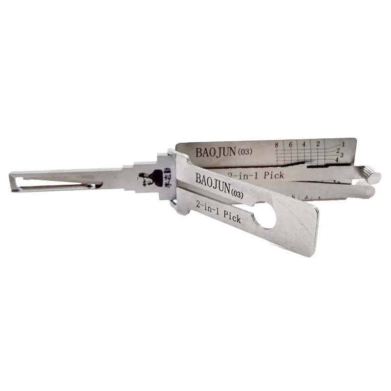 Lishi BAOJUN(03) 2 in 1 Lock Pick Decoder Ignition Car door open for New Baojun car Models Vertical milling