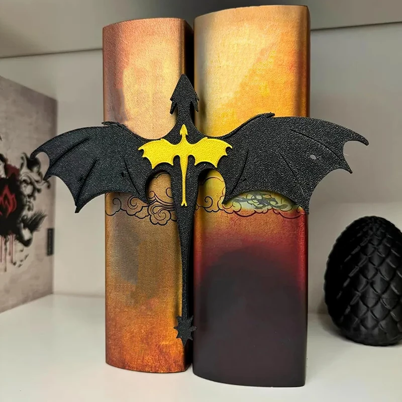 Dragon Book Insert Fourth Wing Double Dragon Book Insert 3D Bookmark Supplies Handmade Decorative Bookends Bookshelf Decor