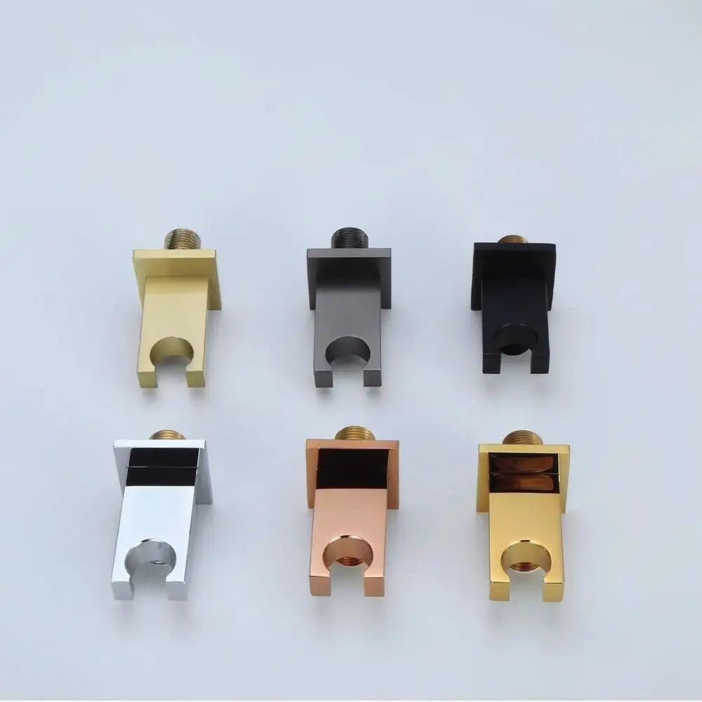 Solid Brass Concealed Shower Head Bracket Square Wall Mounted Water Outlet Connector Bathroom Minimalist Parts Kit