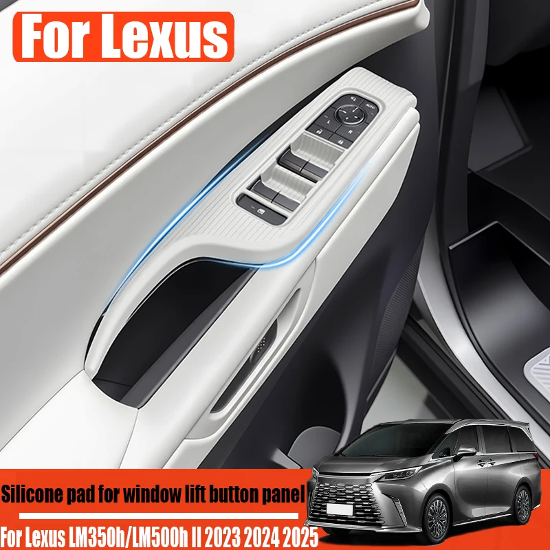 

For Lexus LM350h/LM500h II 2023 2024 2025 car window up button panel protective pad modified car interior decoration accessories