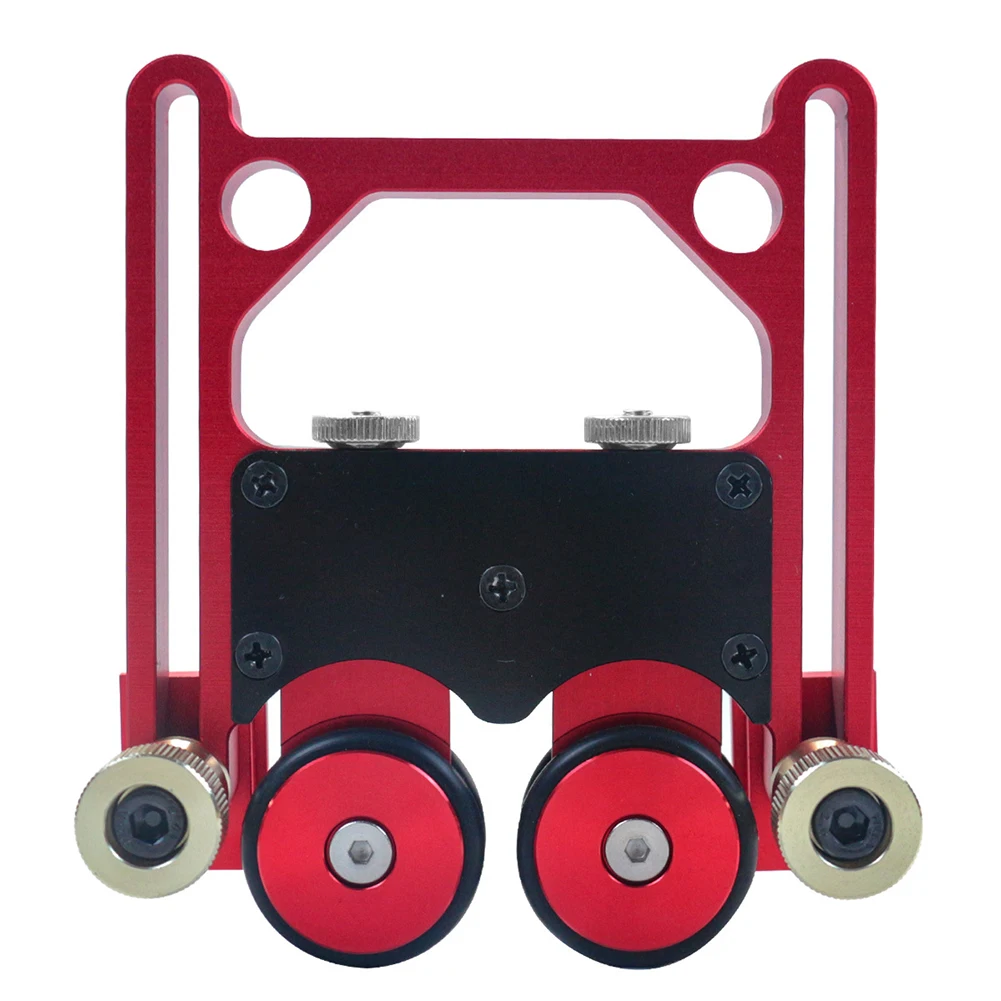Adjustable Feeding Guide Double Wheel Bearing Roller For Table Saw Band Saw Inverted Carving Machine Woodworking Pushing Jig Too