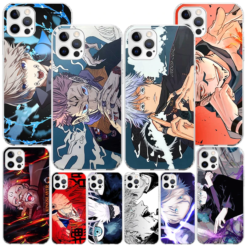 Japan Anime Jujusu Kaisen Phone Case For iPhone 16 Pro Max 15 + 14 Plus 11 12 13 Mini Xs X XR 7 8 SE Personalized Gift Print Cov