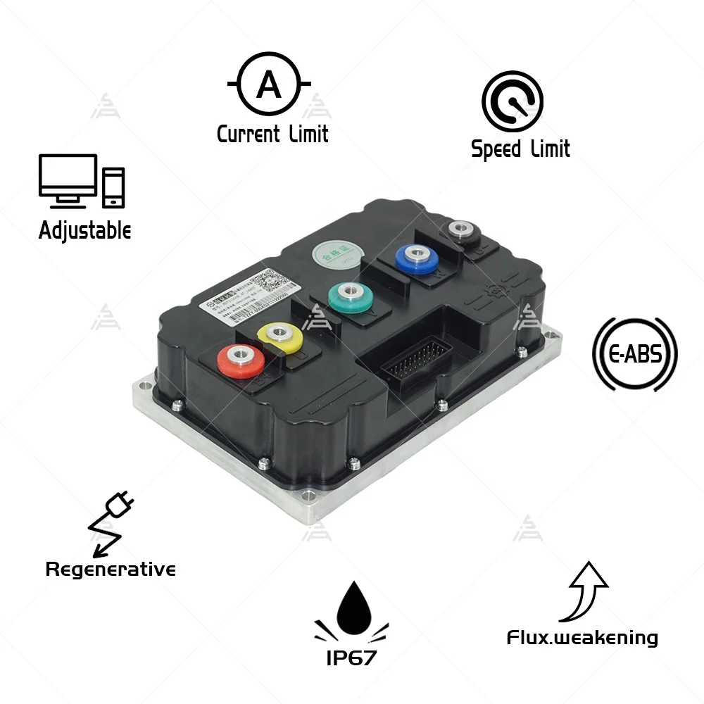 وحدة تحكم Fardriver Nd721200 عالية السرعة 8000 وات، إصدار تشفير الدراجات النارية الكهربائية عالية الجودة للمركبات الكهربائية 72 فولت
