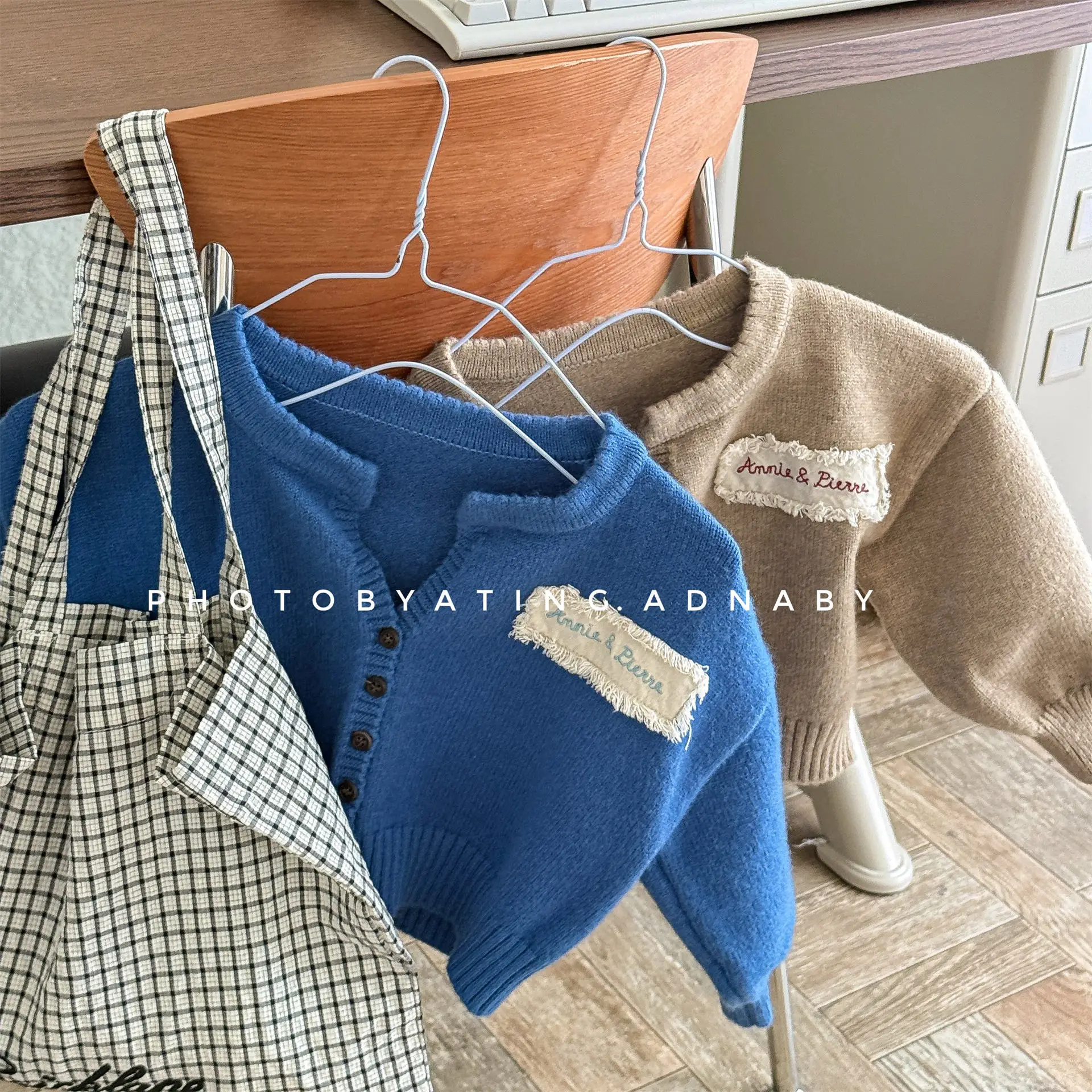

Girls Sweater 2025 Autumn New Children's Clothing Korean Style Girl Baby Fashion Loose Sweater Cardigan Casual Simple Daily