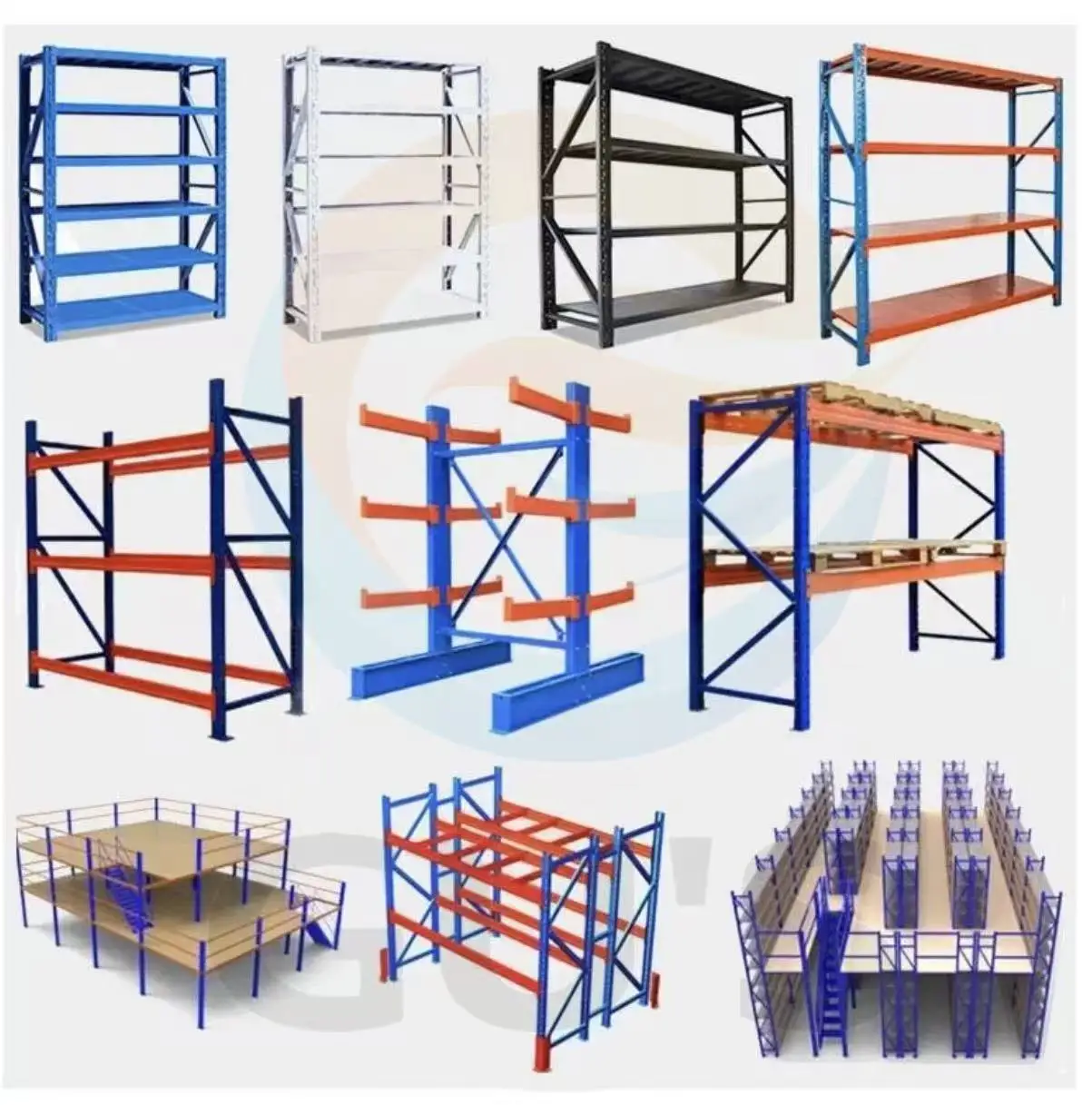 Industrial Heavy Duty Metal Rack 5-Layer Foldable Storage Shelves System Warehouse Steel Pallet Racking For Garages