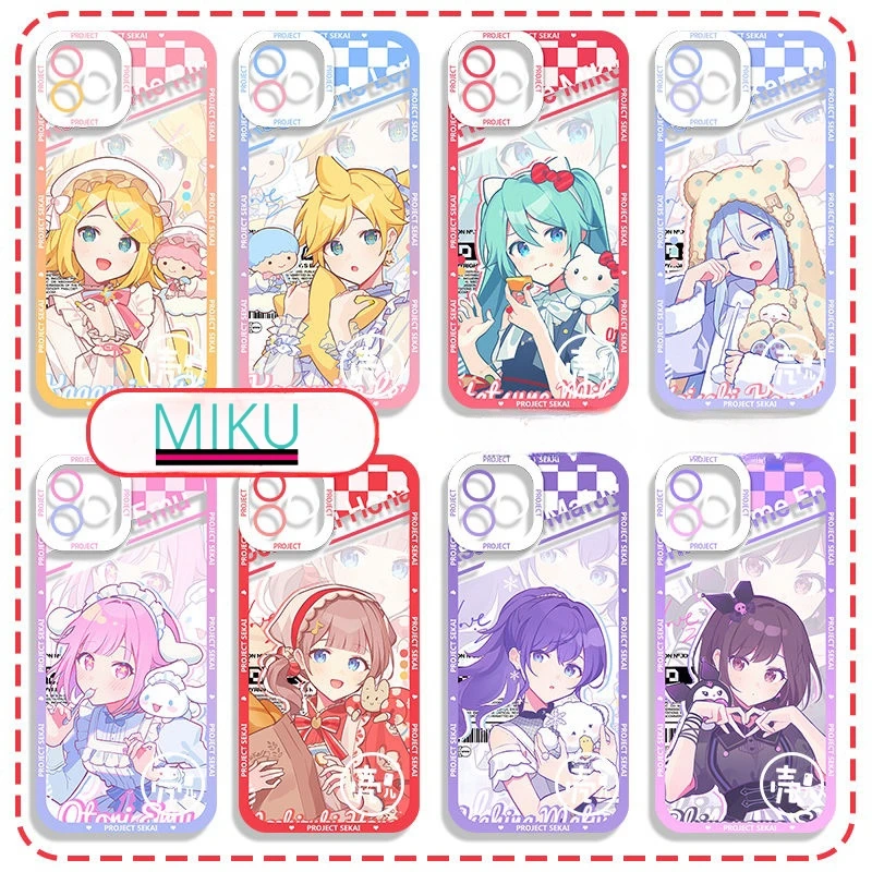 

Hatsune Miku Rin Lin Mobile Phone Case Anime Peripheral Cartoon Protective Cover Anti-Fall Water Proof Anti-Fall Kawaii New