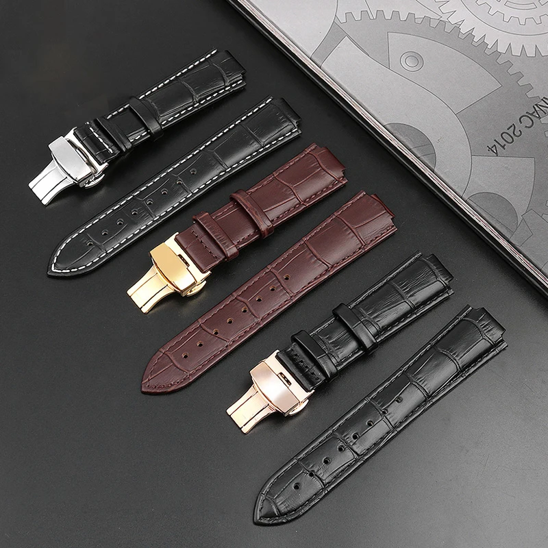 Pulsera para Maserati R8821108025 R8851108002, banda de reloj para hombre, banda de reloj de boca elevada de Trident, accesorios de 21mm y 24mm